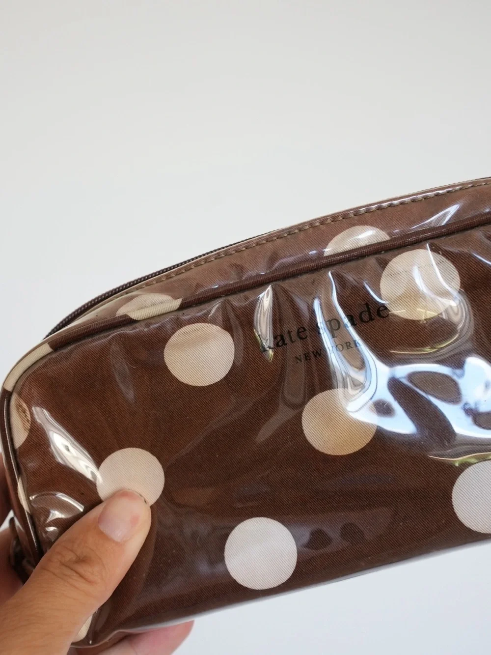 kate spade Brown Polka Dot Cosmetic Pouch